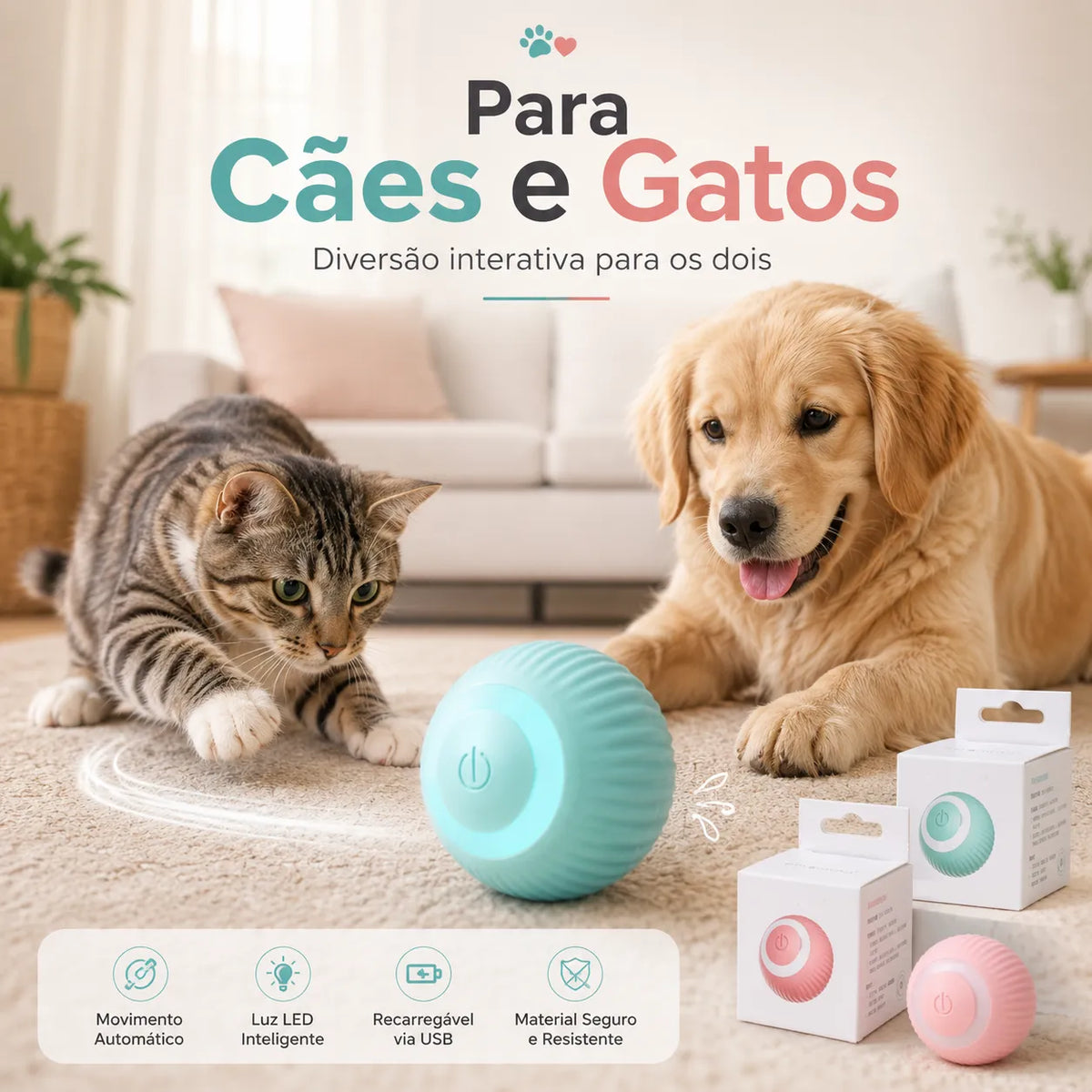 Bola Inteligente para Pets - Diversão Garantida