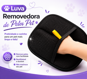 Luva Removedora de Pelos Pet