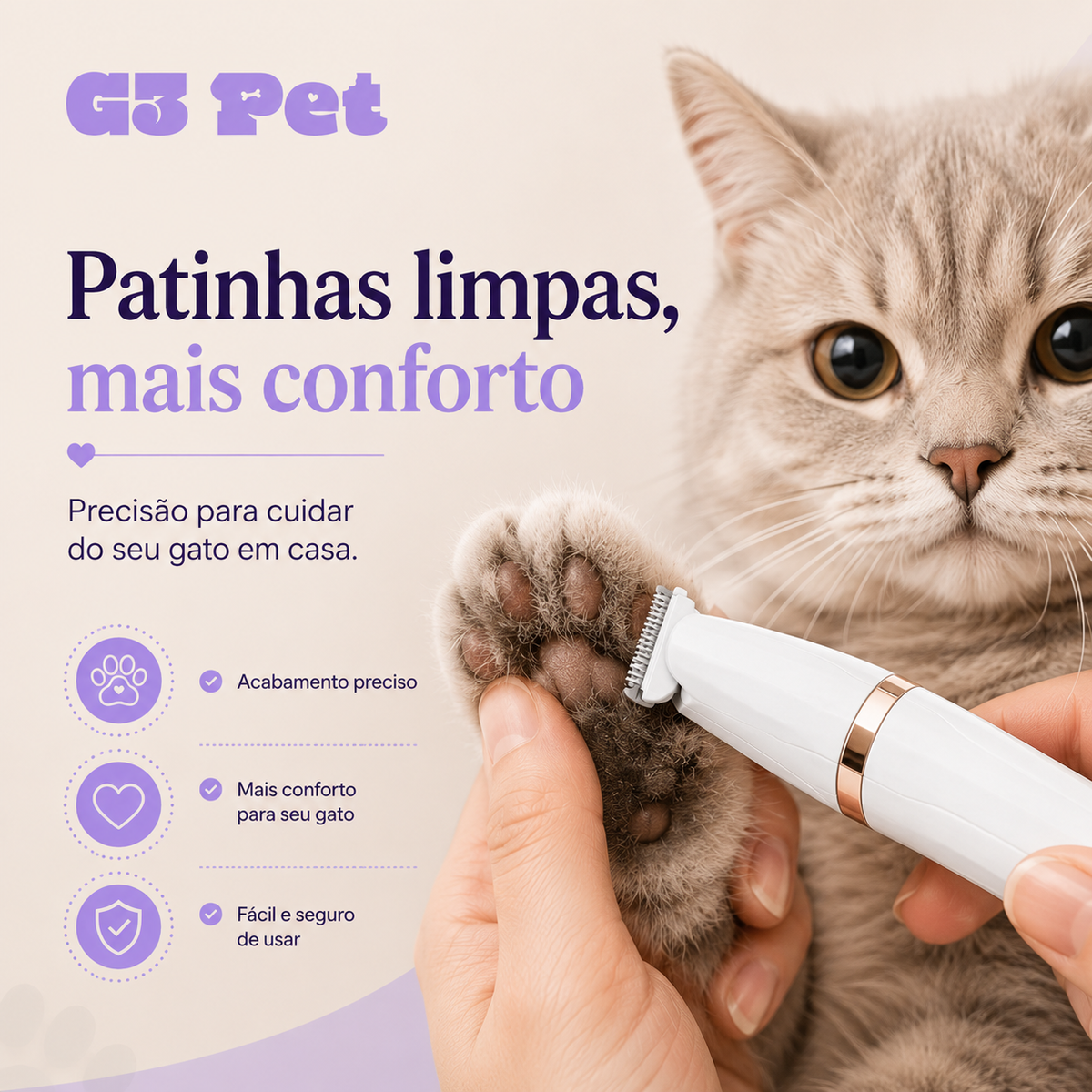 AparaPatas Precision™ | Aparador de Pelos para Pets