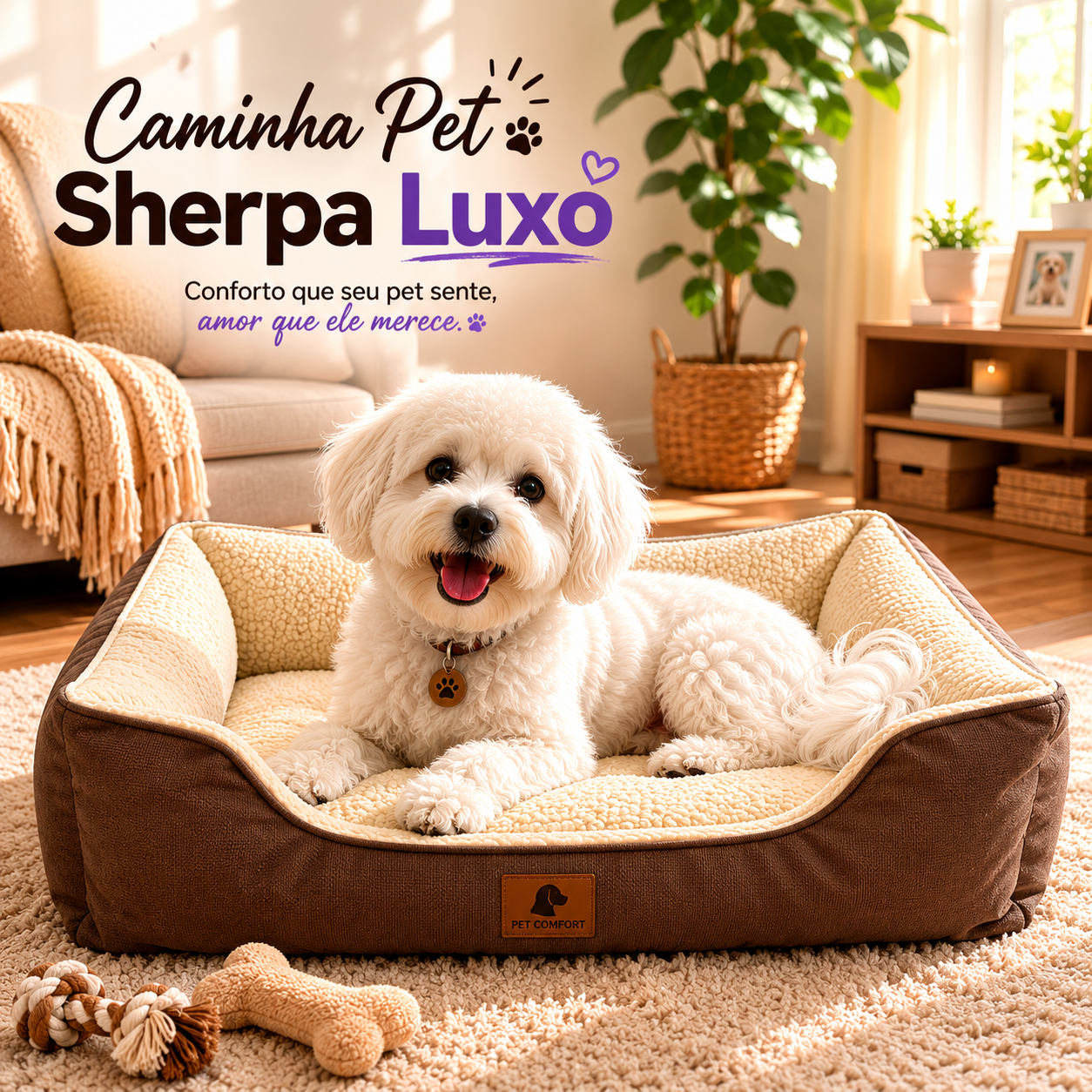 Caminha Pet Sherpa Luxo