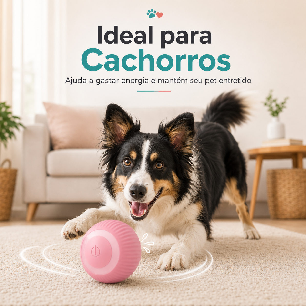 Bola Inteligente para Pets - Diversão Garantida