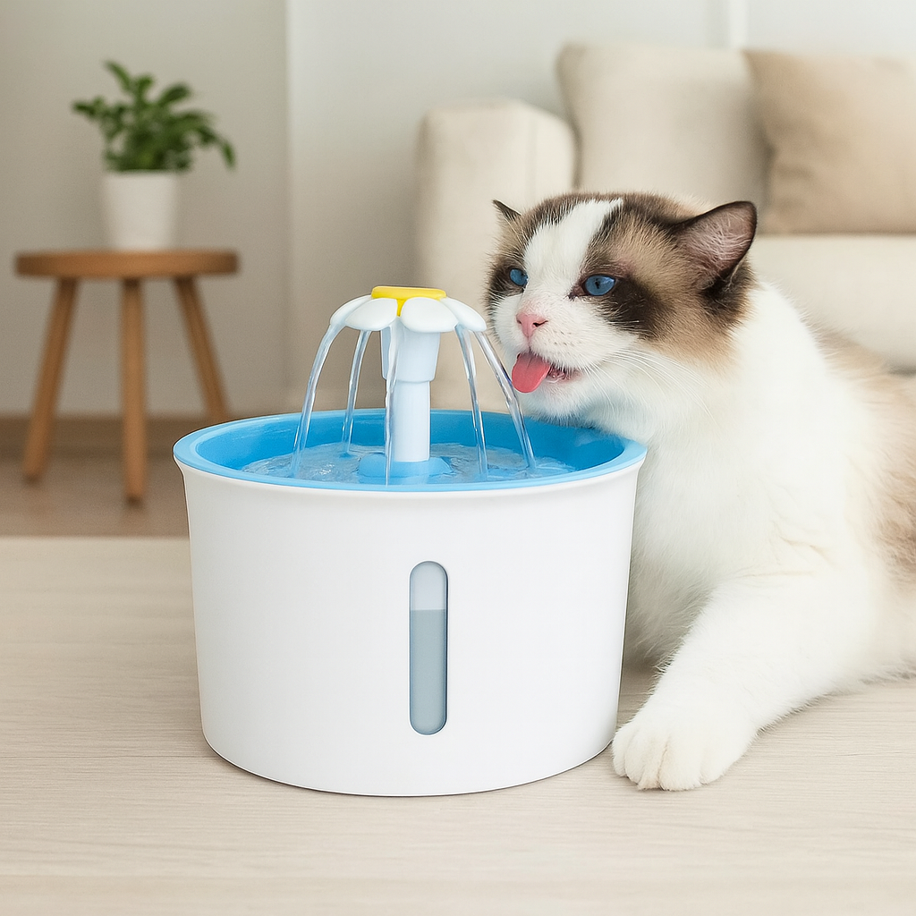 Fonte de Água Elétrica Para Pets - Redonda - 2,4L