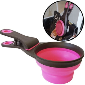 Medidor de Ração Dobrável com Clipe