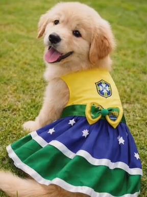 Roupa Temática Brasil para Pet